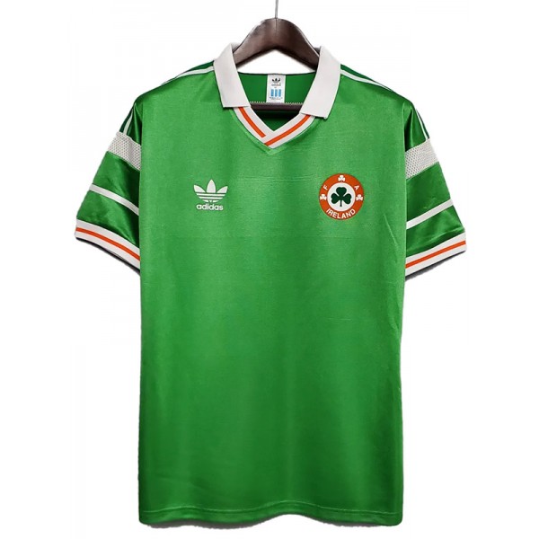 Ireland maglia retrò casalinga uniforme da calcio prima maglia da calcio per abbigliamento sportivo da uomo del 1988